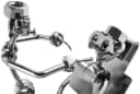 BRUBAKER Dekofigur Metallskulptur Schraubenmännchen Zahnarzt Bild 4