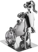 BRUBAKER Dekofigur Schraubenmännchen Pflegerin mit Rollstuhlfahrer Metallfigur Bild 3