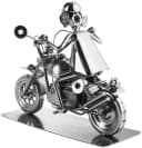 BRUBAKER Dekofigur Schraubenmännchen Motorradfahrer Metallskulptur Silber Bild 3