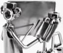 BRUBAKER Dekofigur Schraubenmännchen Lehrer Metall Skulptur mit Halter Bild 5