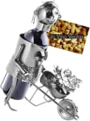 BRUBAKER Weinflaschenhalter Gärtnerin Metall Skulptur Silber Bild 2