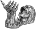 BRUBAKER Weinflaschenhalter Totenkopf Silber Handbemalt Bild 3