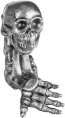 BRUBAKER Weinflaschenhalter Totenkopf Silber Handbemalt Bild 4