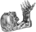 BRUBAKER Weinflaschenhalter Totenkopf Silber Handbemalt Bild 5