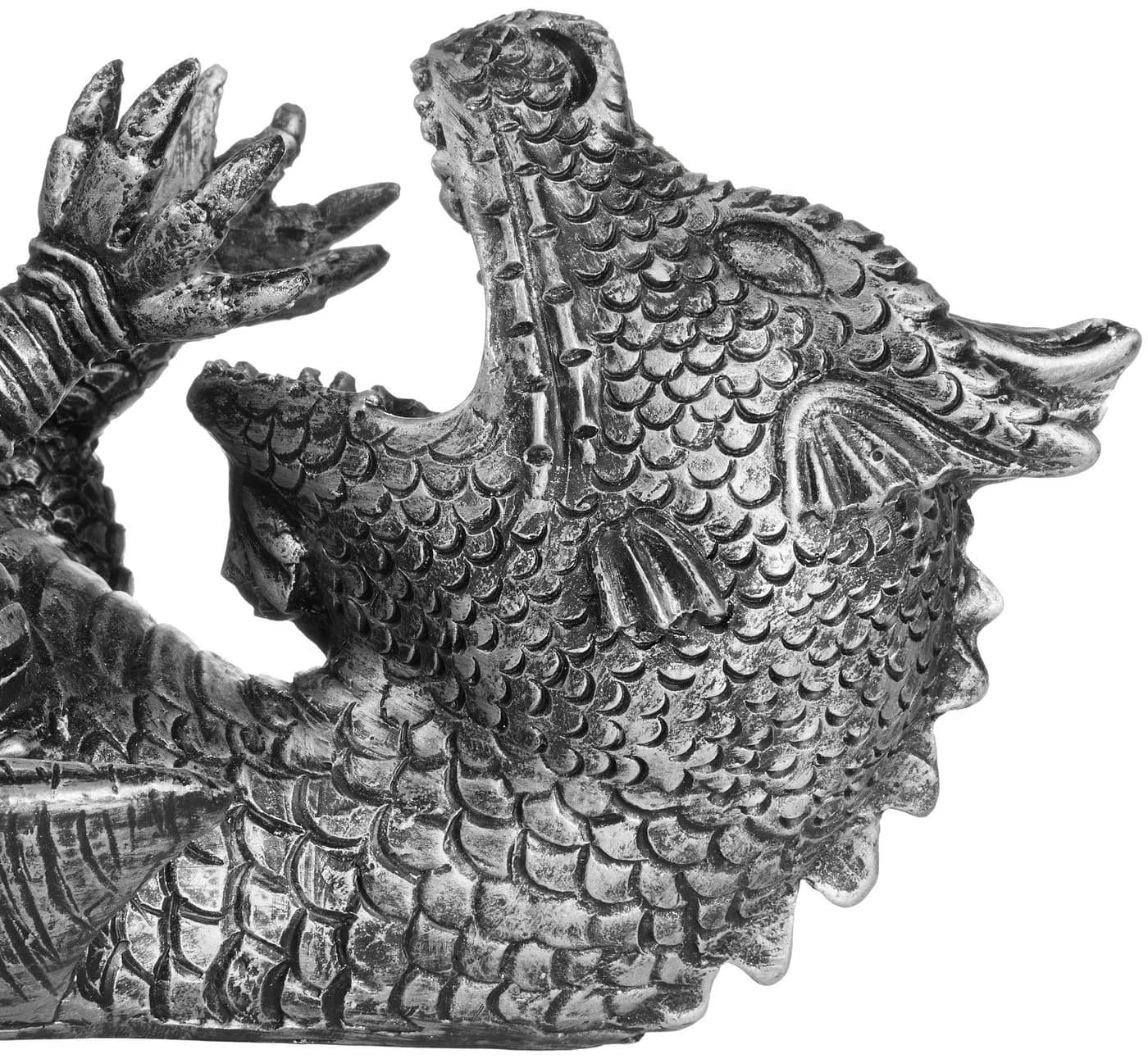 BRUBAKER Weinflaschenhalter Durstiger Drache Silber