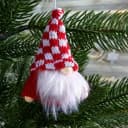 BRUBAKER Christbaumschmuck Weihnachtsgnom aus Holz 10-tlg. Rot/Grau/Weiß Bild 5