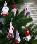 BRUBAKER Christbaumschmuck Herz Zwerge Holz Strick 6-tlg. Dekoration Bild 5