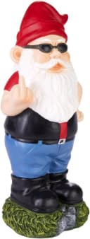 BRUBAKER Gartenzwerg Mittelfinger Bunt 24 cm Gartenfigur Wetterfest Bild 1