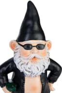 BRUBAKER Gartenzwerg Biker Schwarz 24 cm Wetterfest Bild 3
