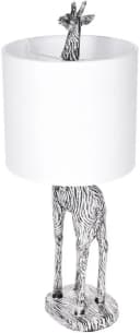 BRUBAKER Nachttischlampe Giraffe Afrika Keramikfuß Stoffschirm Bild 3