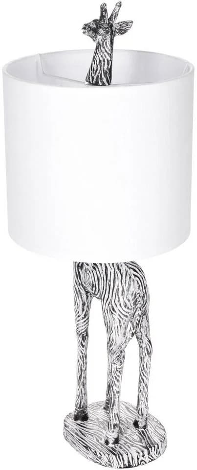BRUBAKER Nachttischlampe Giraffe Afrika Keramikfuß Stoffschirm - Bild 3