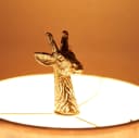 BRUBAKER Nachttischlampe Giraffe Afrika Keramikfuß Stoffschirm Bild 4