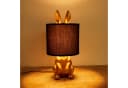 BRUBAKER Nachttischlampe Hase Gold Keramikfuß Stoffschirm Bild 3