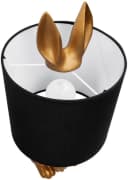 BRUBAKER Nachttischlampe Hase Gold Keramikfuß Stoffschirm Bild 4