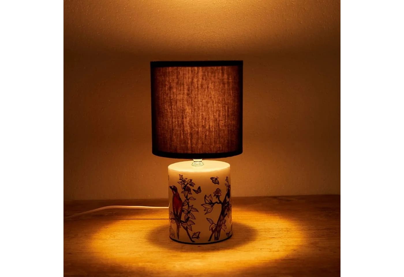 BRUBAKER Nachttischlampe Tischlampe Vogel Design Asiatisch