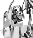 BRUBAKER Dekofigur Liebespaar mit Hund Silber Metall Bild 1