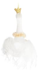 BRUBAKER Weihnachtskugel Schwan Prinzessin Glitzer Krone Handbemalt Bild 5
