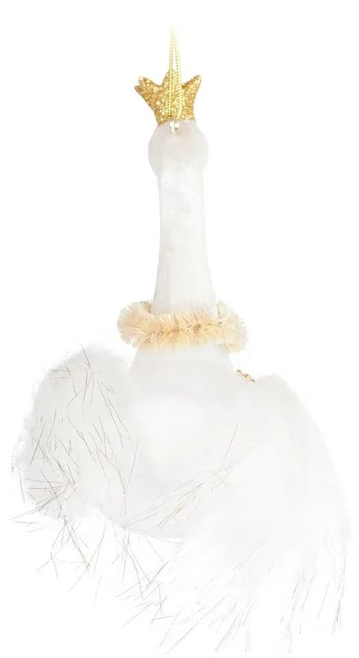 BRUBAKER Weihnachtskugel Schwan Prinzessin Glitzer Krone Handbemalt - Bild 5