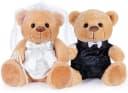 BRUBAKER Kuscheltier Teddybär Hochzeitspaar Schwarz/Weiß 25 cm Bild 2