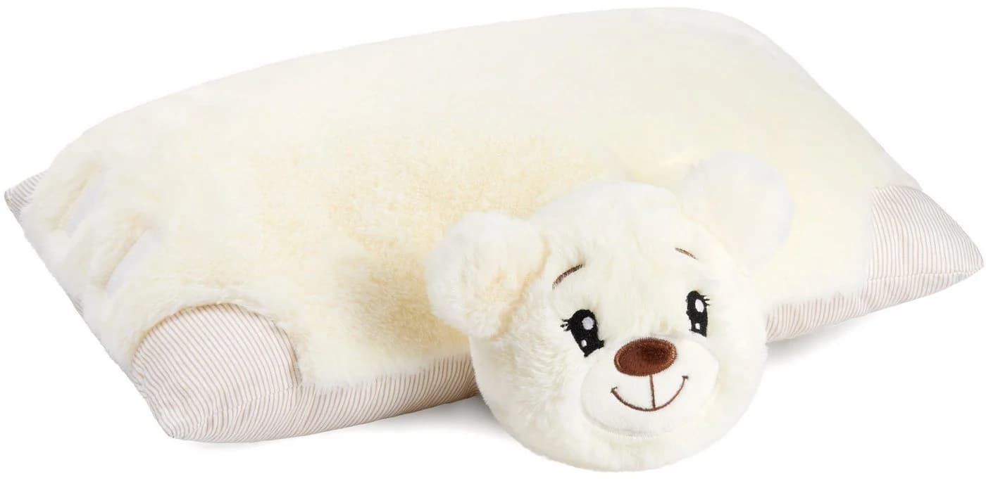BRUBAKER Kuscheltier Kissen Bär 2-in-1 Plüschkissen Beige - Bild 3