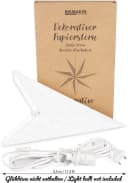 BRUBAKER Dekostern 60 cm Weiß 3D Papierstern mit E14 Fassung Bild 4