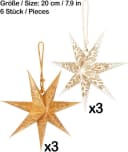 BRUBAKER Papiersterne 6 Weihnachtssterne 20 cm Faltsterne Weihnachten Bild 3