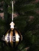 BRUBAKER Weihnachtsbaumkugel Premium Believe Gold Schwarz 10cm Bild 3