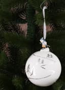 BRUBAKER Weihnachtsbaumkugel Glas 10cm Glitzer Skipiste Porzellan Figur Bild 3