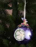 BRUBAKER Weihnachtsbaumkugel Premium Glas 10 cm Tiere mit Blumen Handdekoriert Bild 3