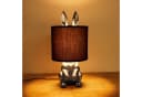 BRUBAKER Nachttischlampe Hase Silber mit Stoffschirm Bild 3