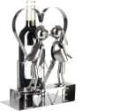 BRUBAKER Weinflaschenhalter LOVE Liebespaar im großen Herz Metall Flaschenhalter Bild 1