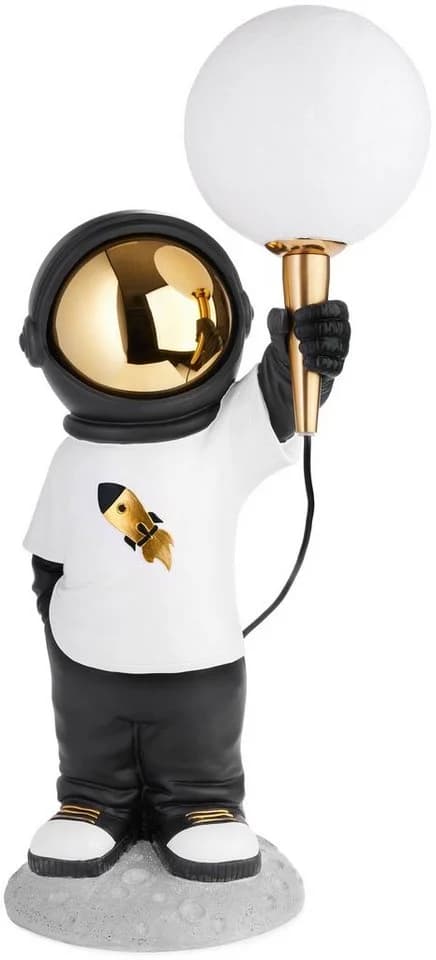 BRUBAKER LED Nachttischlampe Astronaut Gold/Schwarz USB-C - Bild 3