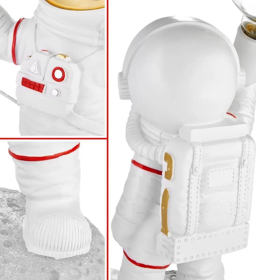 BRUBAKER Nachttischlampe Astronaut USB-C E27 Weiß - Bild 5