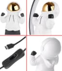 BRUBAKER LED Tischleuchte Astronaut Weiß/Schwarz/Gold Bild 5