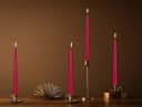 BRUBAKER Spitzkerze für Kerzenständer - Leuchterkerzen Set 4-tlg. Rot/Weiss Bild 4