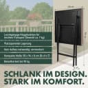 BRUBAKER Gartentisch Toskana Grau Braun Polyrattan Metall Klapptisch Bild 3