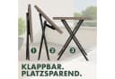 BRUBAKER Gartentisch Toskana Grau Braun Polyrattan Metall Klapptisch Bild 4