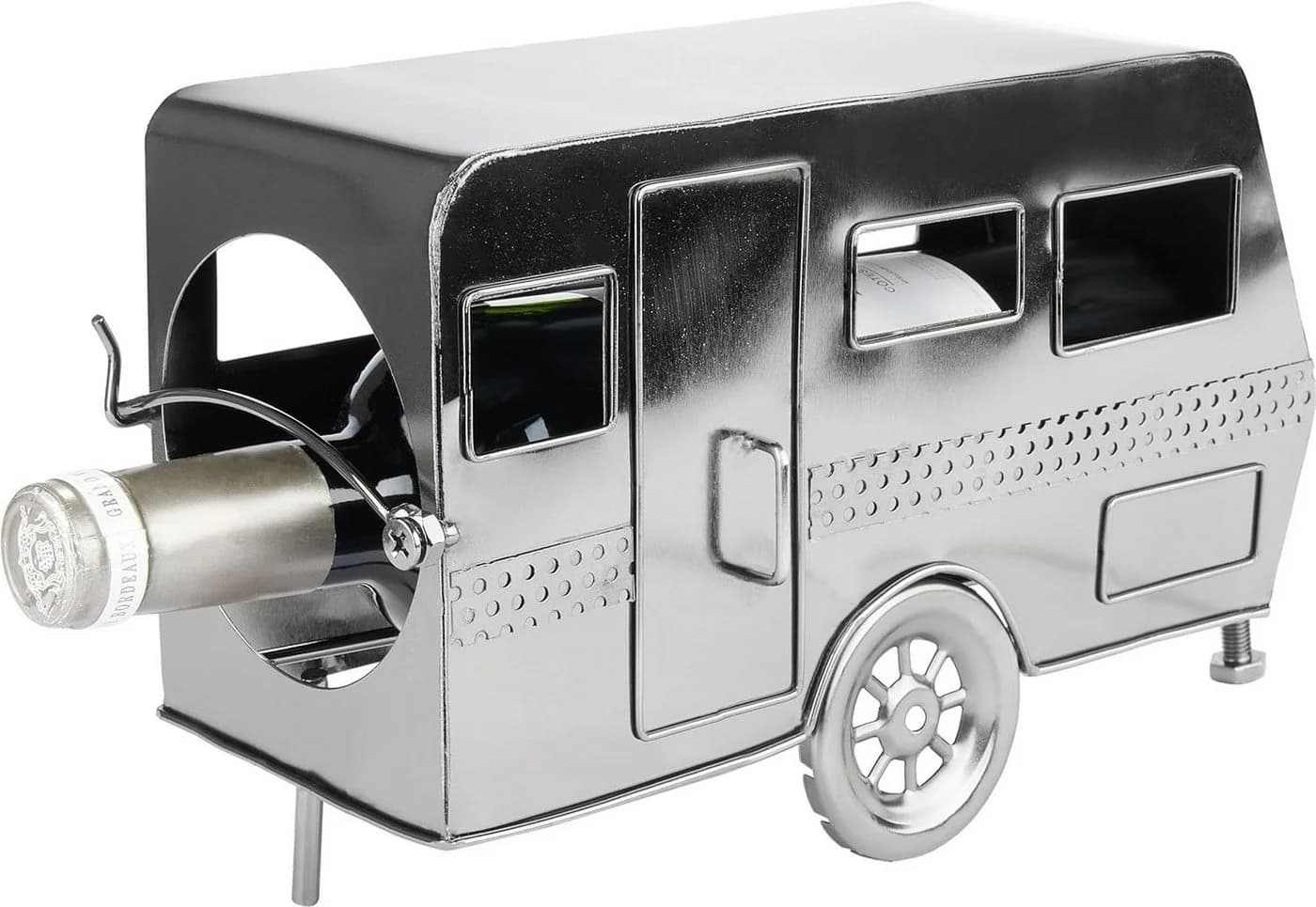 BRUBAKER Weinflaschenhalter Wohnwagen Metall Flaschenhalter Camping Wein Geschenk für Camper