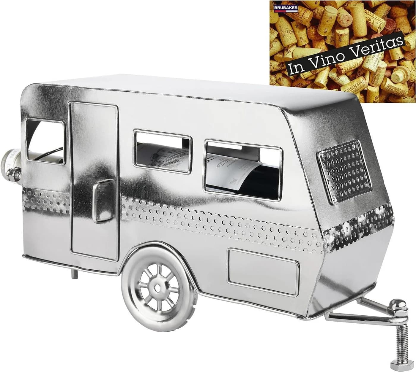 BRUBAKER Weinflaschenhalter Wohnwagen Metall Flaschenhalter Camping Wein Geschenk für Camper - Bild 2