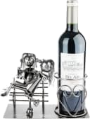 BRUBAKER Weinflaschenhalter Liebespaar Metall Skulptur Silber Bild 1