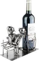 BRUBAKER Weinflaschenhalter Liebespaar Metall Skulptur Silber Bild 3