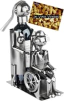 BRUBAKER Weinflaschenhalter Metall Skulptur Rollstuhl 1-St. Bild 2