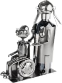 BRUBAKER Weinflaschenhalter Metall Skulptur Rollstuhl 1-St. Bild 3