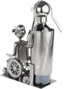 BRUBAKER Weinflaschenhalter Metall Skulptur Rollstuhl 1-St. Bild 4