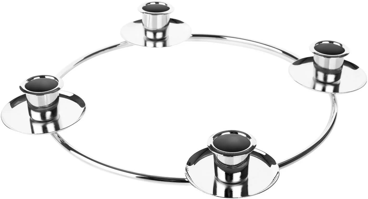 BRUBAKER Adventskranz Kerzenhalter für 4 Kerzen - 22 cm Adventsring für Stabkerzen