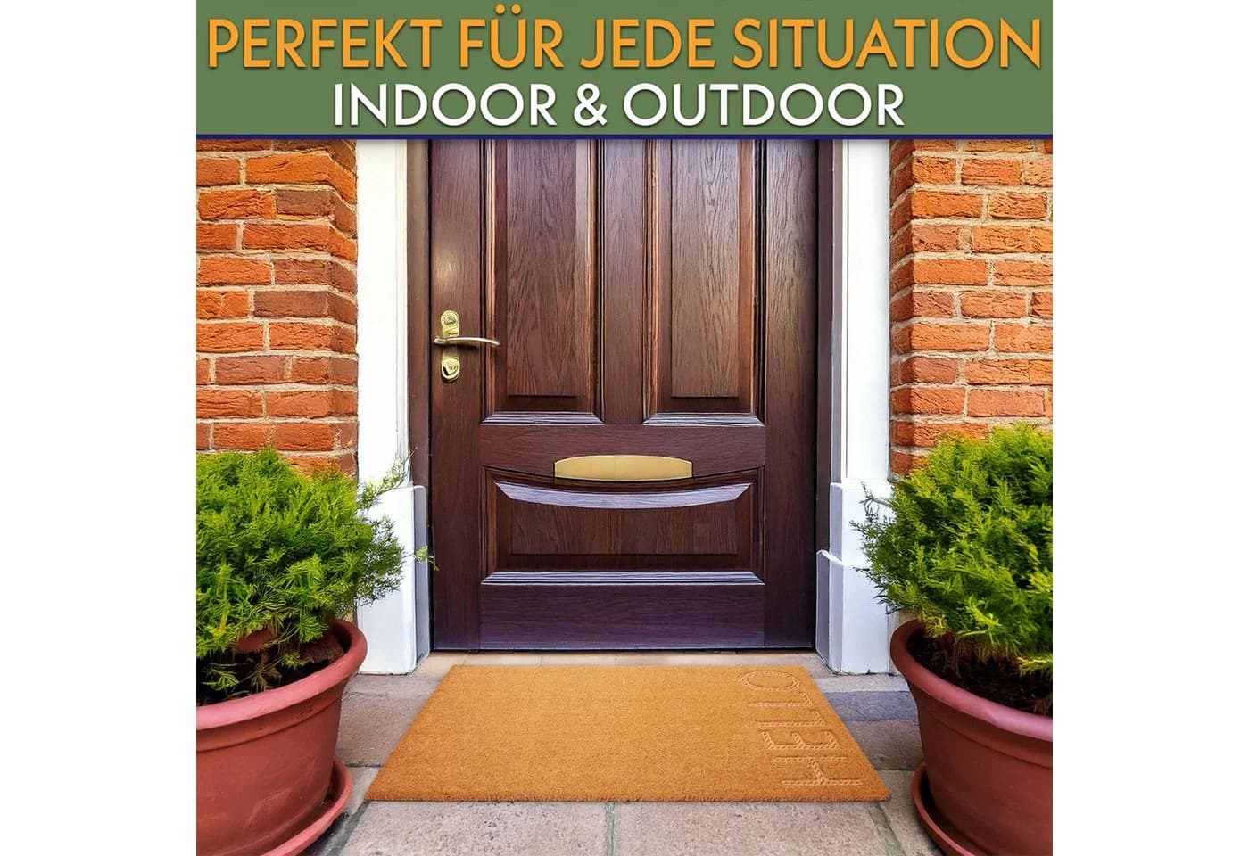 BRUBAKER Fußmatte Hello Kokosmatte Braun - Bild 3