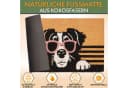 Fußmatte Hund mit Sonnenbrille aus Kokosfasern Bild 1