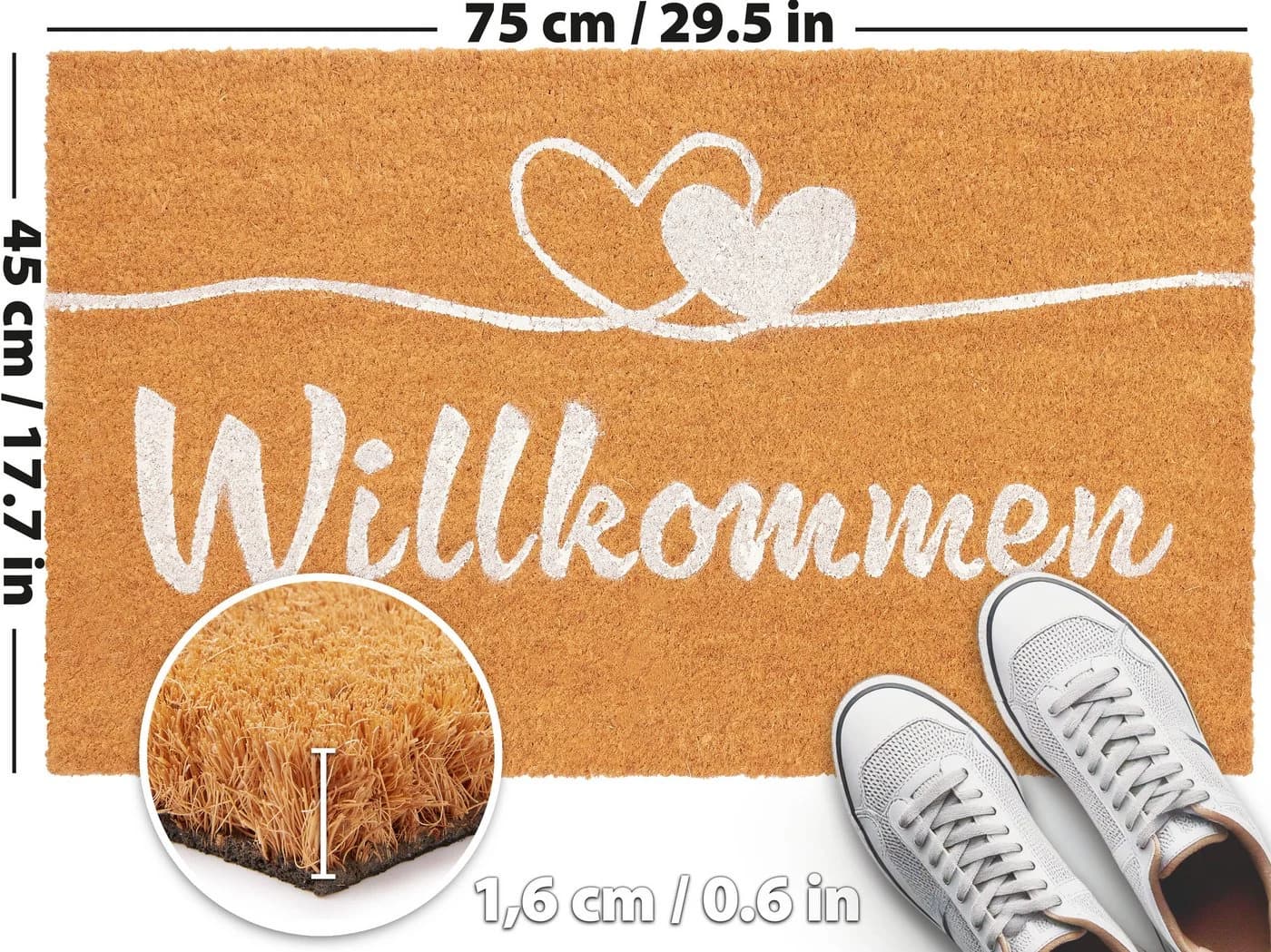 BRUBAKER Fußmatte Willkommen Braun Schmutzfangmatte Wetterfest - Bild 5
