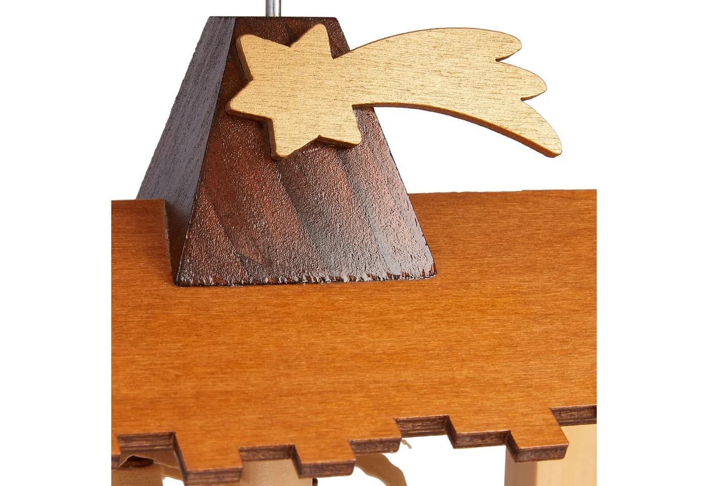 BRUBAKER Weihnachtspyramide 28 cm Holzpyramide Krippe mit Jesus, Maria, Josef und Betlehem Stern - Bild 5