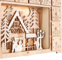 BRUBAKER befüllbarer Adventskalender 40 cm Holz LED Beleuchtung Bild 3